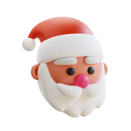 Cabeça de Papai Noel  3D Icon