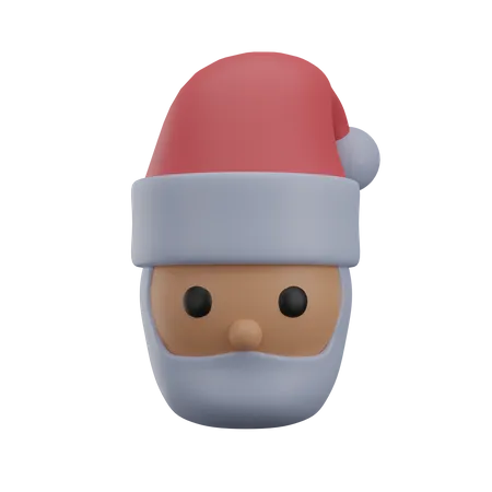 Cabeça de Papai Noel  3D Icon