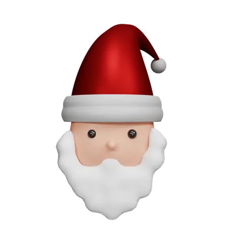 Cabeça de Papai Noel  3D Icon