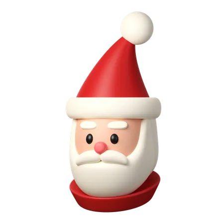 3 D Christmas Santa Claus Icon Minimal Decorative Festive Conical Shape Tree New Years Holiday Decor 3 D Design Element In Cartoon Style Icon Isolated On White Background 3 D Illustration 3D Icon