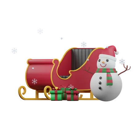 Santa Carriage  3D Icon