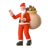 Santa Carries A Big Bag Of Presents