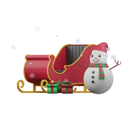 Carruagem do Papai Noel  3D Icon