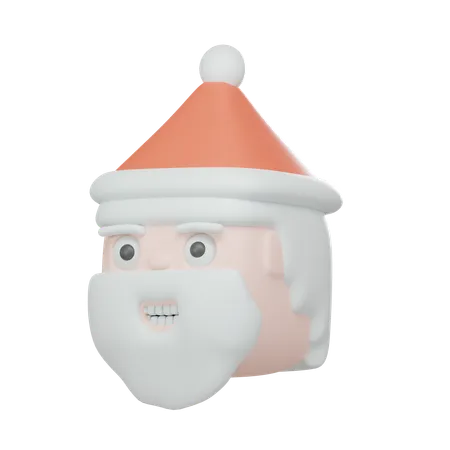 Santa Claus With Transparent Background 3D Icon