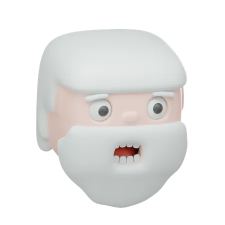 Santa Claus With Transparent Background 3D Icon