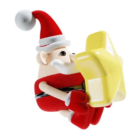 Santa Claus With Red Theme 3D Illustration