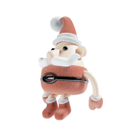 Santa Claus With Peach Theme 3D Icon