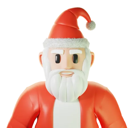 3 D Icon Funny Santa Claus 3D Icon