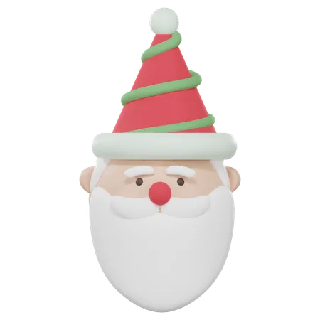 Santa Claus Isolated On Transparent Background 3D Icon