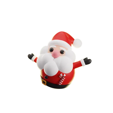 Santa Claus 3 D Illustration 3D Icon