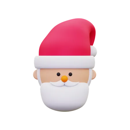 3 D Santa Claus Icon 3D Icon