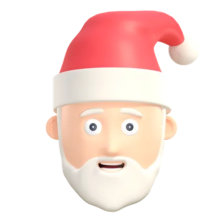 Smiling Santa Claus In Christmas 3 D Icon Illustration 3D Icon