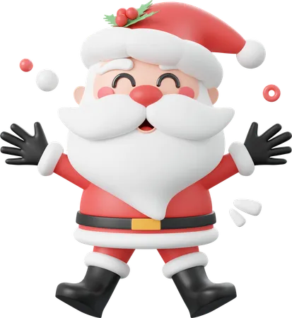Santa Claus Christmas Theme Elements 3 D Illustration 3D Icon