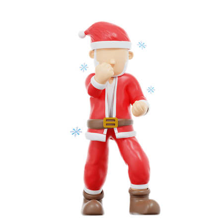 Santa Claus Angry Pose  3D Illustration