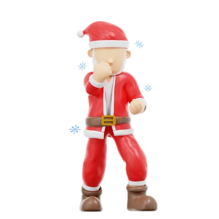 Santa Claus Angry Pose  3D Illustration