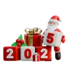 Santa Claus Arranging 2025 Numbers In Order