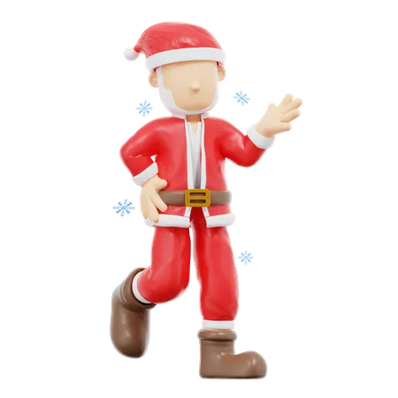 Santa Claus Asking Pose  3D Illustration