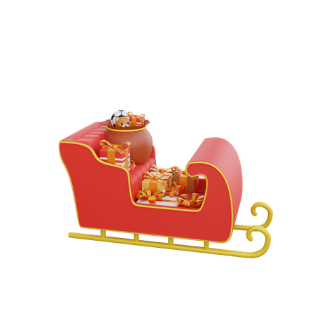 Santa Claus Cart  3D Icon