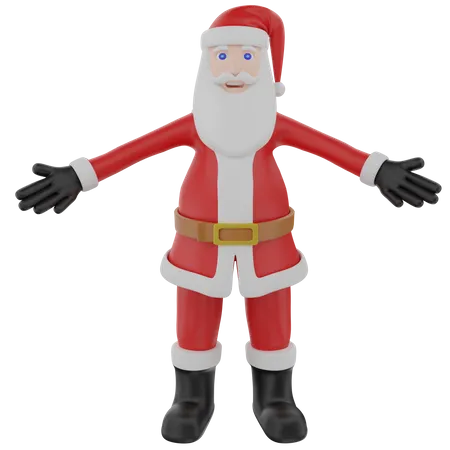 Santa claus celebrate Christmas  3D Illustration