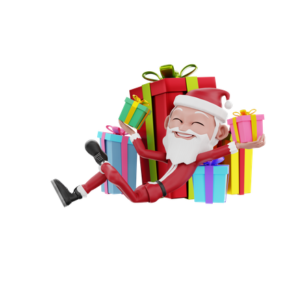 Santa claus celebrating Christmas  3D Illustration