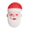 Santa claus character in love