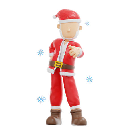 Santa Claus Confident Pose  3D Illustration