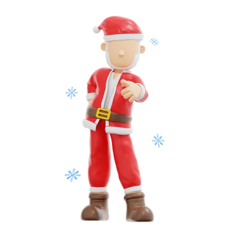 3 D Rendering Santa Claus Confident Pose Illustration 3D Illustration