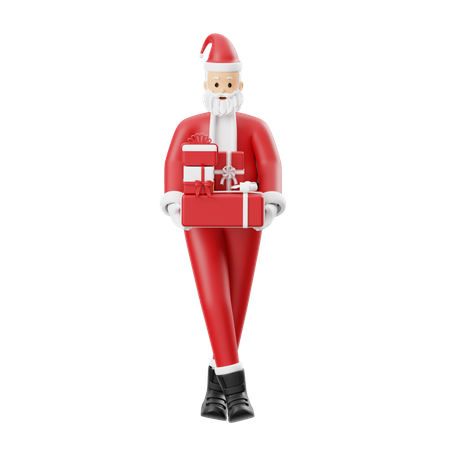 Santa claus da regalos  3D Illustration