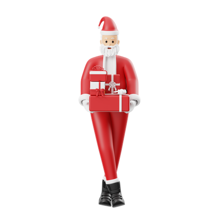 Santa claus da regalos  3D Icon