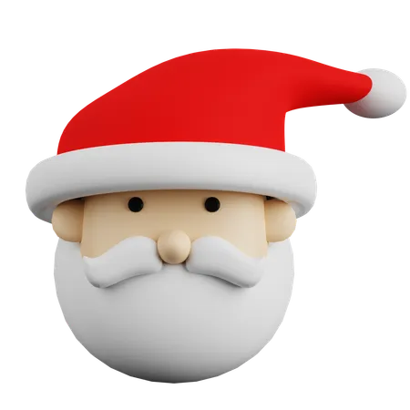 Santa Claus Face  3D Icon