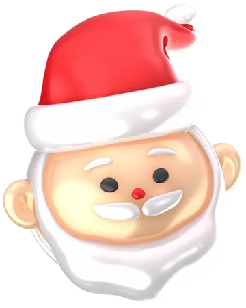 Santa Claus Face  3D Icon