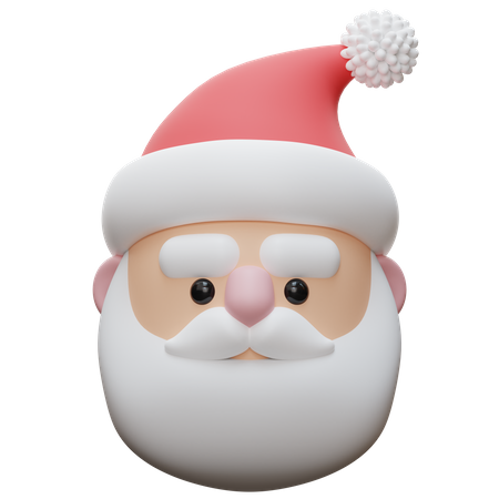 Santa Claus Face  3D Illustration