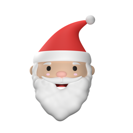 Santa Claus Face  3D Illustration