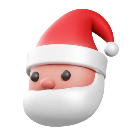 Santa Claus Face  3D Illustration