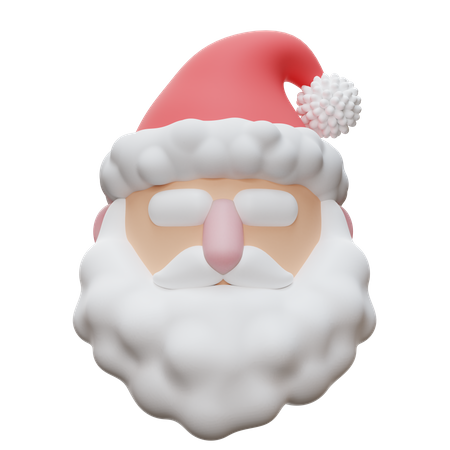 Santa Claus Face  3D Illustration