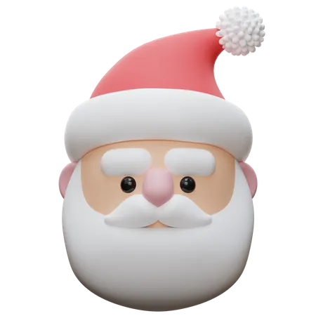 Santa Claus Face  3D Illustration