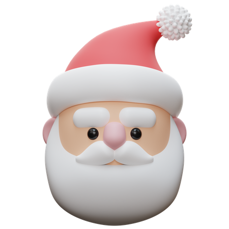 Santa Claus Face  3D Illustration