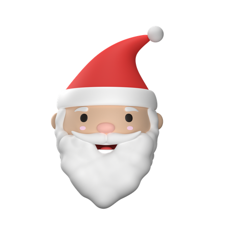 Santa Claus Face 3D Illustration
