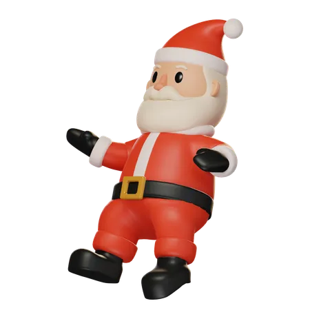 Santa Claus Floating  3D Illustration