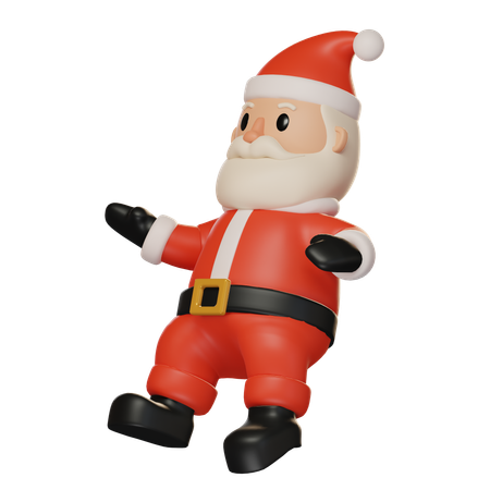 Santa Claus Floating  3D Illustration