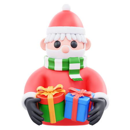 Santa Claus Gift  3D Icon