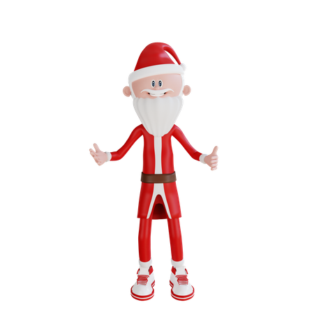 Santa Claus giving like  3D Illustration