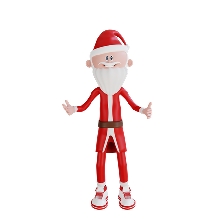Santa Claus giving like 3D Illustration