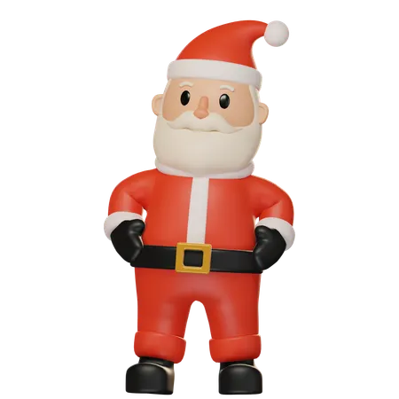 Santa Claus 3 D Post Set 3D Illustration
