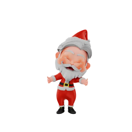 Santa Claus Giving Thumbs Up  3D Illustration