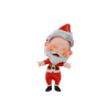 3d for santa claus giving thumbs up