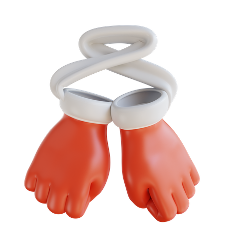 Santa Claus Gloves  3D Icon