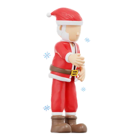3 D Rendering Santa Claus Greet Pose Illustration 3D Illustration