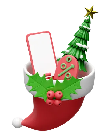 Santa Claus Hat  3D Illustration