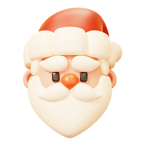 Santa Claus Head  3D Icon